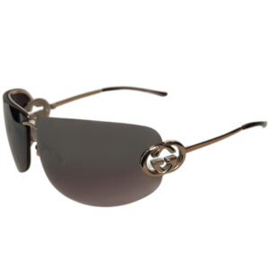 Vintage Gucci GG Logo Rimless Sunglasses in Bronze / Gold | NITRYL