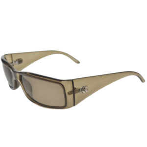 Vintage Gucci GG Logo Chunky Sunglasses in Khaki Green / Silver | NITRYL