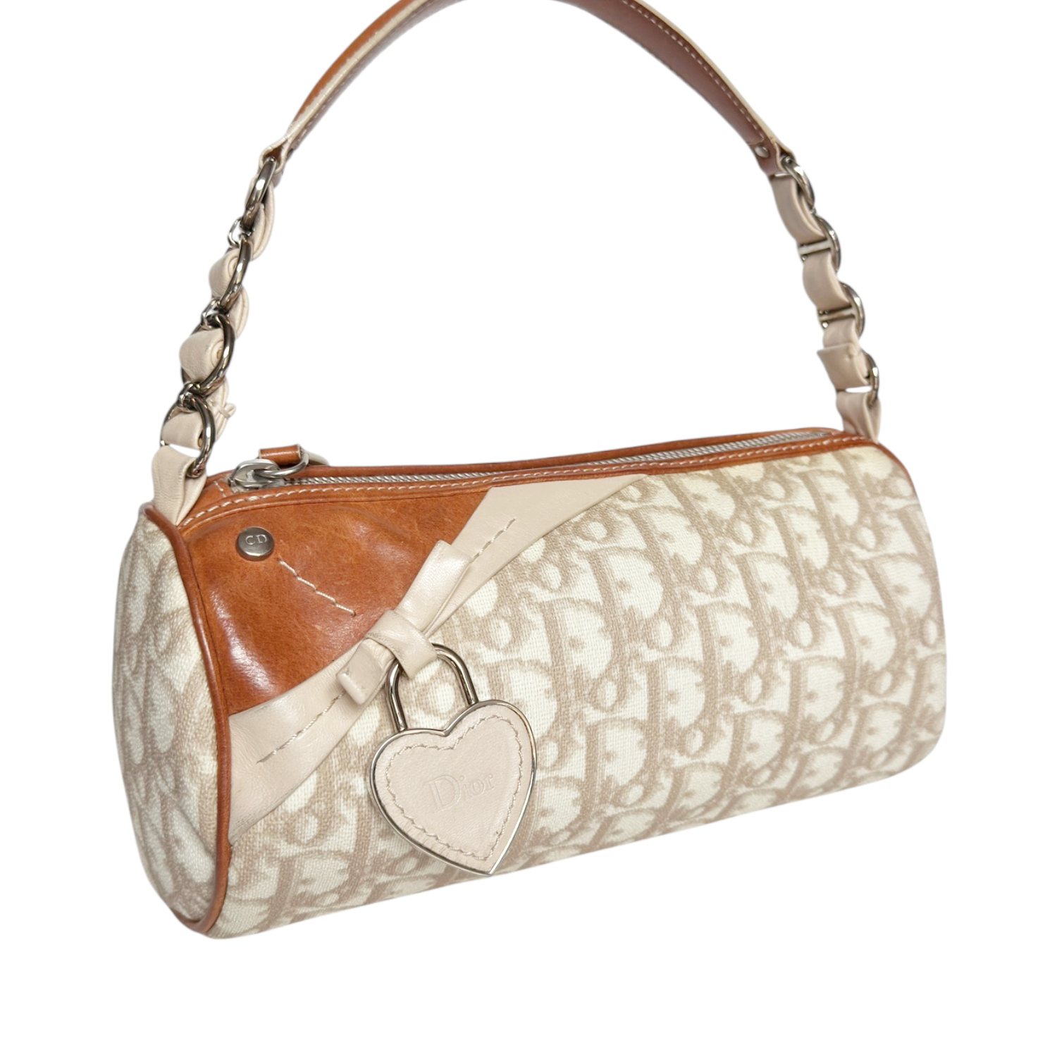 Dior Monogram Heart Romantic Barrel Mini Shoulder Bag in Beige / Tan - Image 2