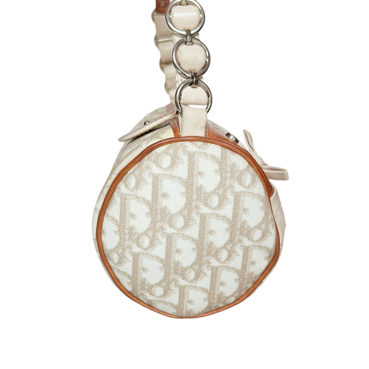 Dior Monogram Heart Romantic Barrel Mini Shoulder Bag in Beige / Tan - Image 3