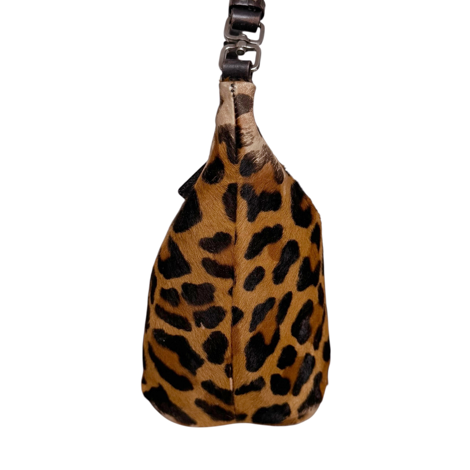 Prada Leopard Print Calfskin Shoulder Bag in Brown - Image 3