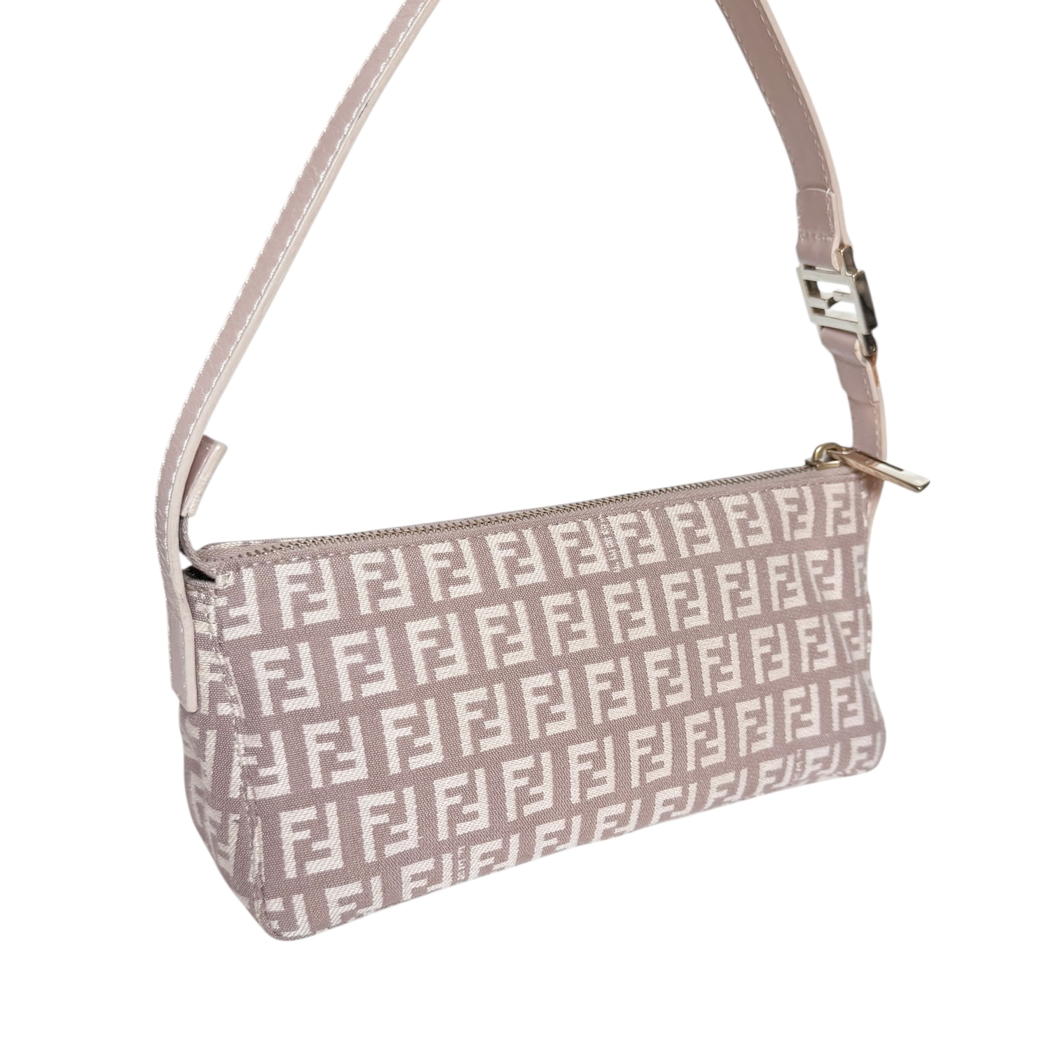 Fendi Monogram Mini Shoulder Bag in Dusty Pink / Gold - Image 4