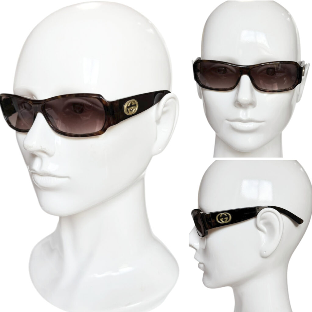 Gucci GG Logo Tortoiseshell Sunglasses in Brown / Gold - Image 4