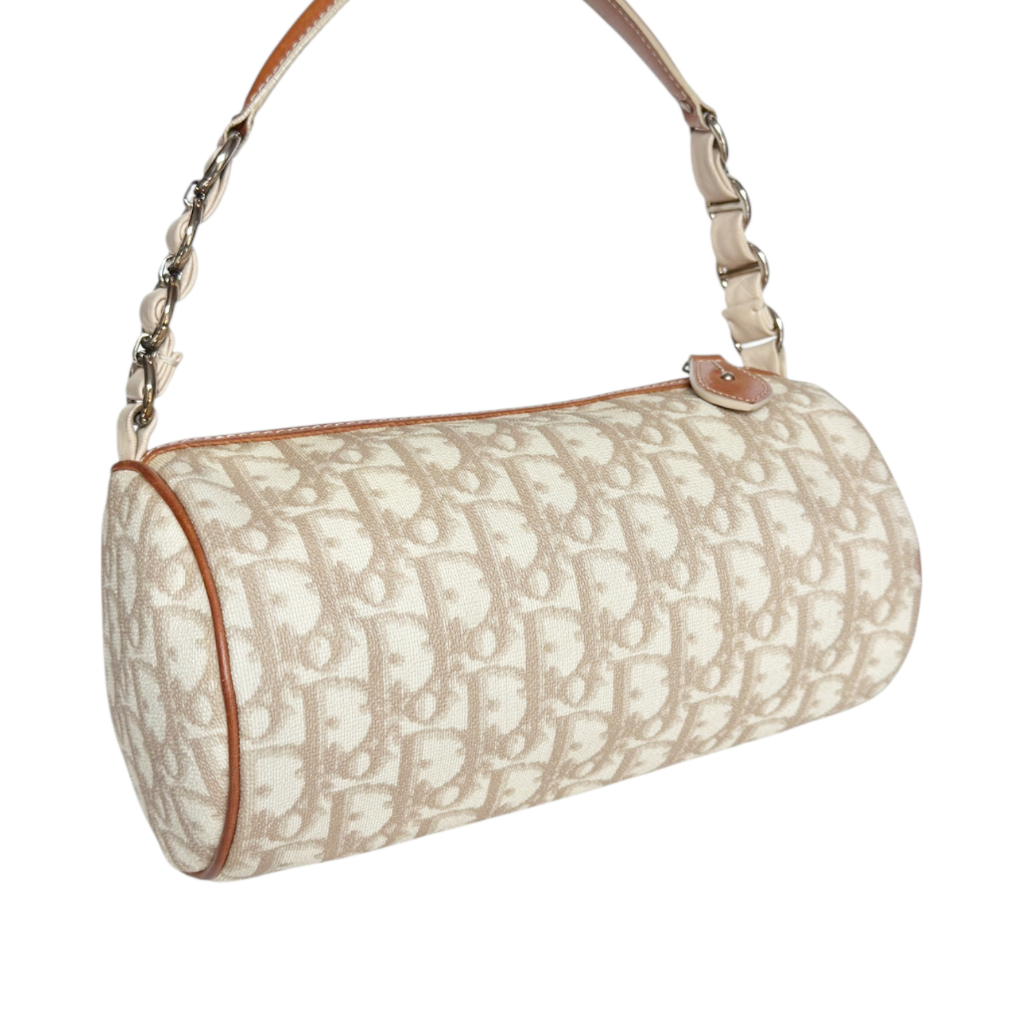 Dior Monogram Heart Romantic Barrel Mini Shoulder Bag in Beige / Tan - Image 4