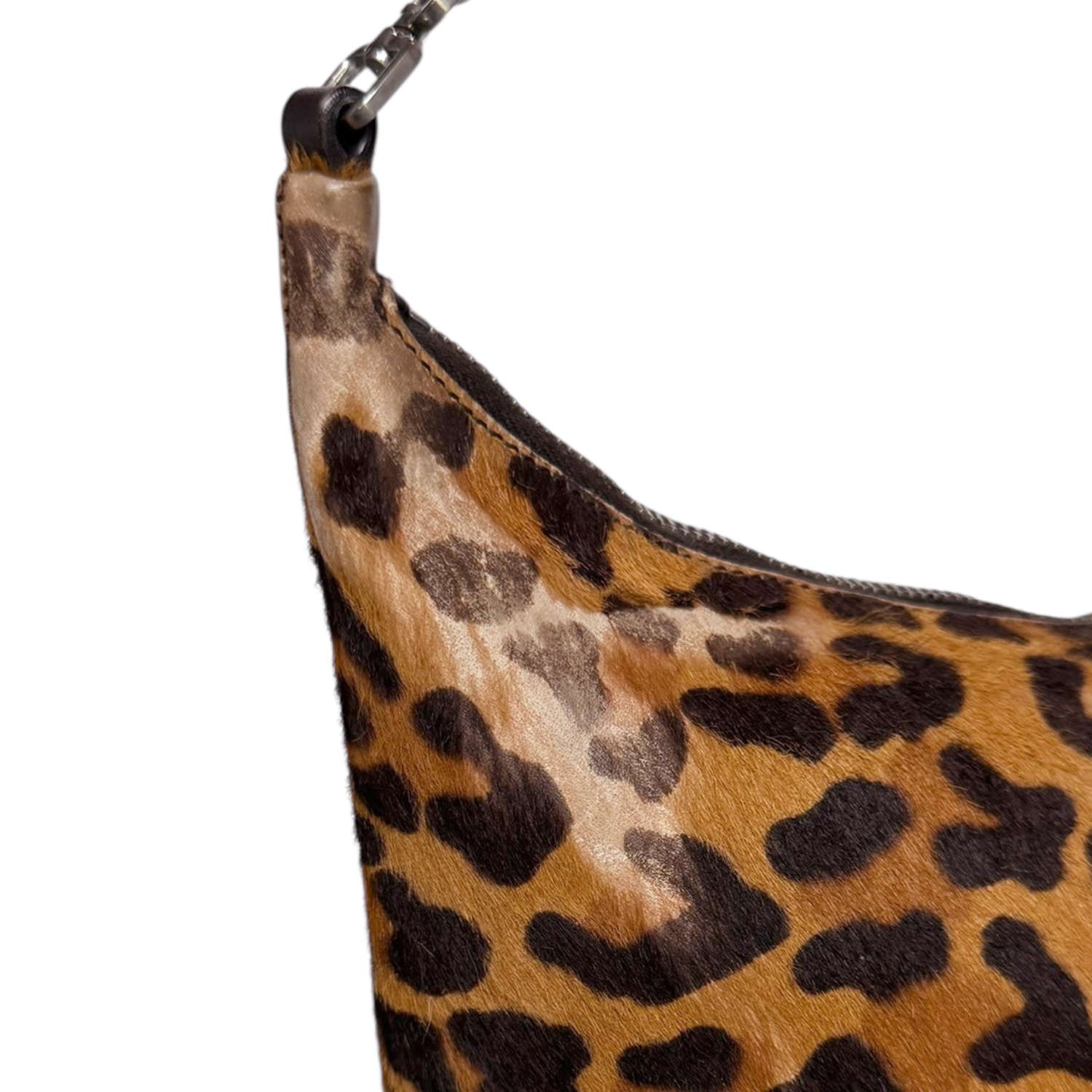 Prada Leopard Print Calfskin Shoulder Bag in Brown - Image 6