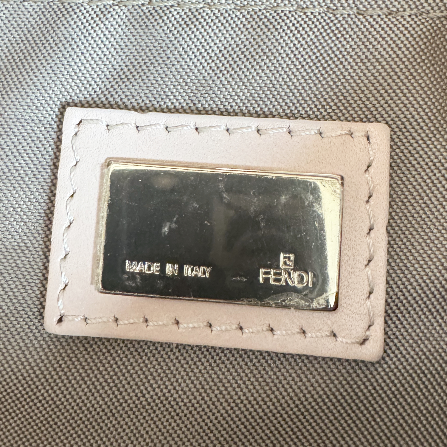 Fendi Monogram Mini Shoulder Bag in Dusty Pink / Gold - Image 7