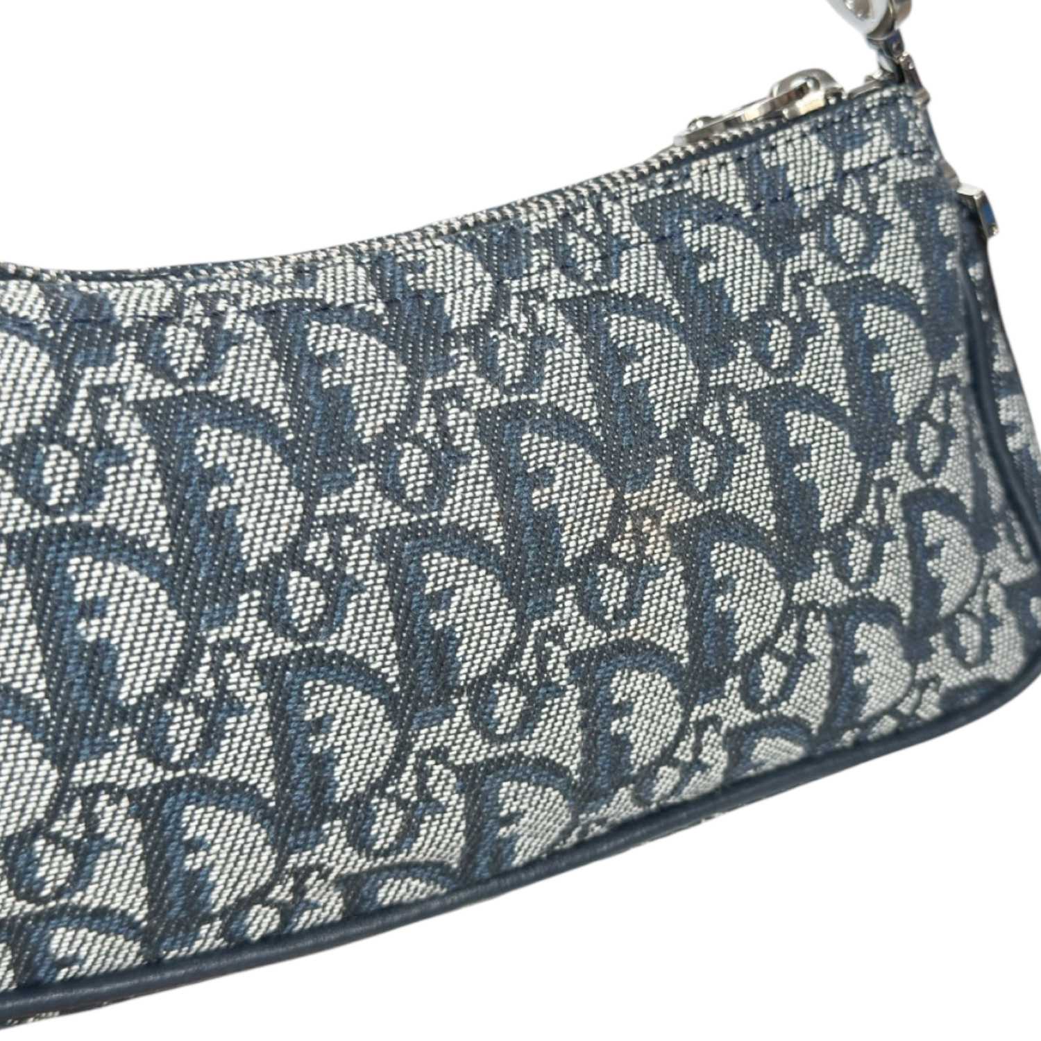 Dior Monogram Spellout Trotter Mini Shoulder Bag in Navy Blue / Silver - Image 6