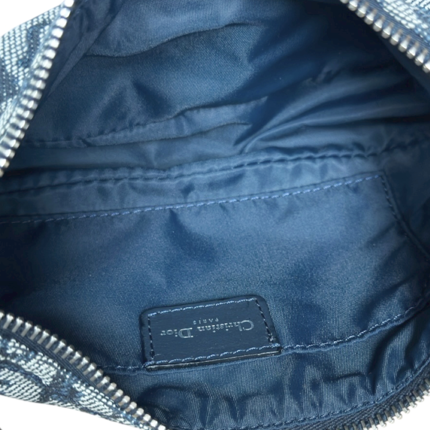 Dior Monogram Spellout Trotter Mini Shoulder Bag in Navy Blue / Silver - Image 8
