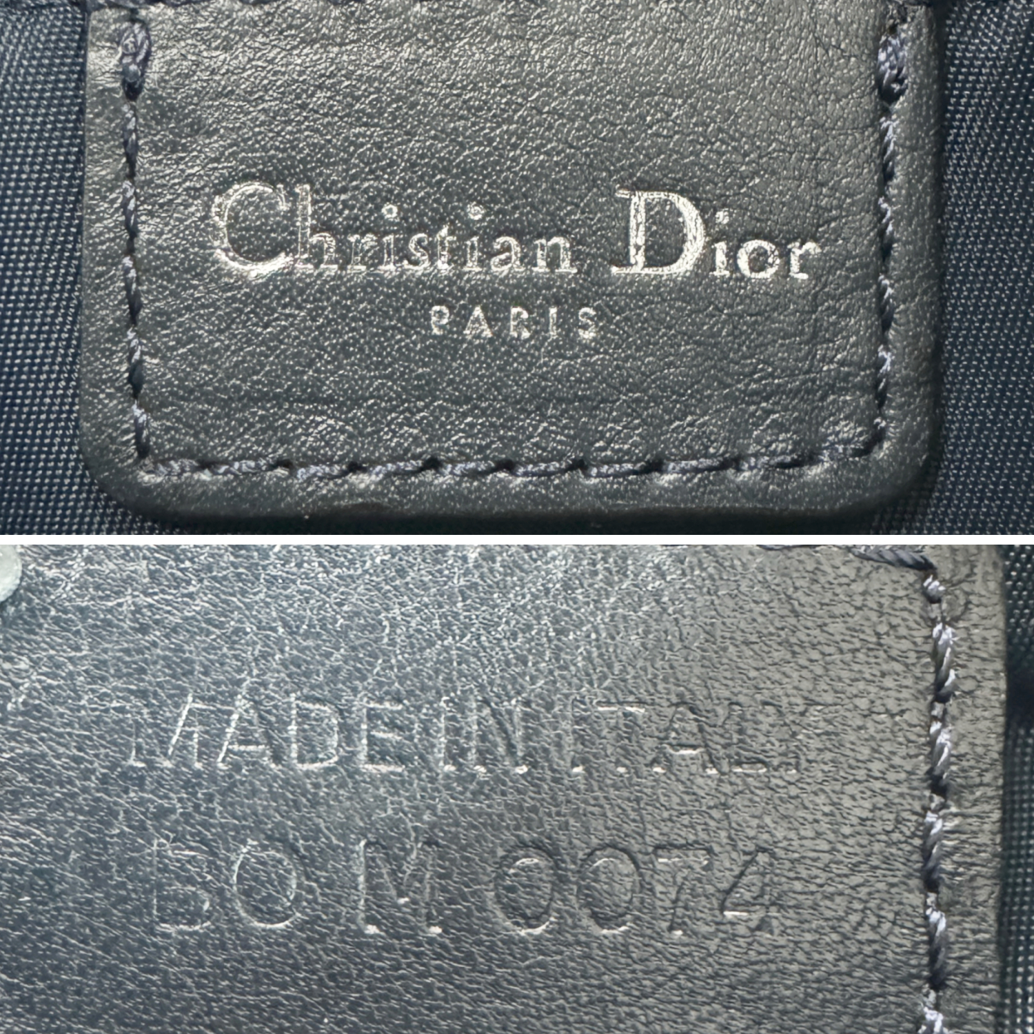 Dior Monogram Spellout Trotter Mini Shoulder Bag in Navy Blue / Silver - Image 9