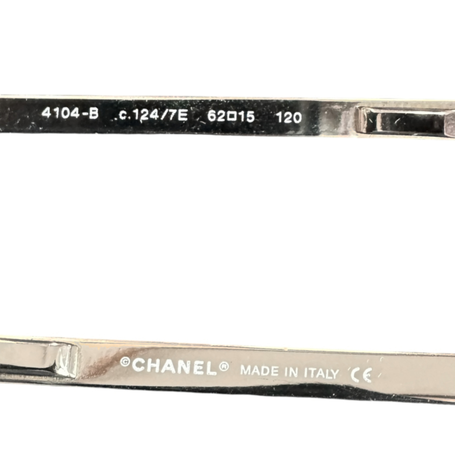 Chanel Diamante Logo Rimless Sunglasses in Maroon / Silver - Image 3