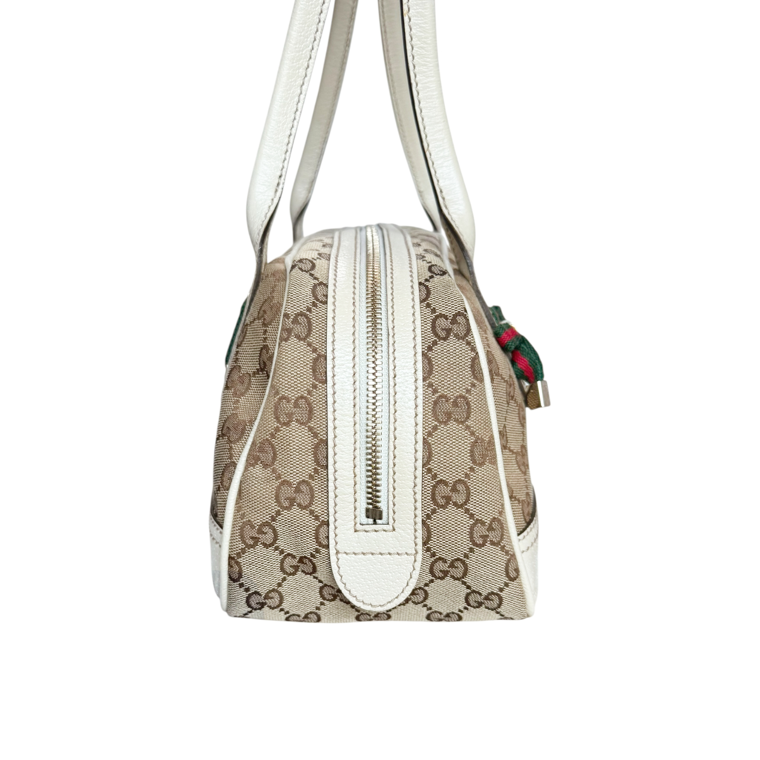 Gucci Monogram Princy Bow Shoulder Bag in Beige / Cream - Image 3