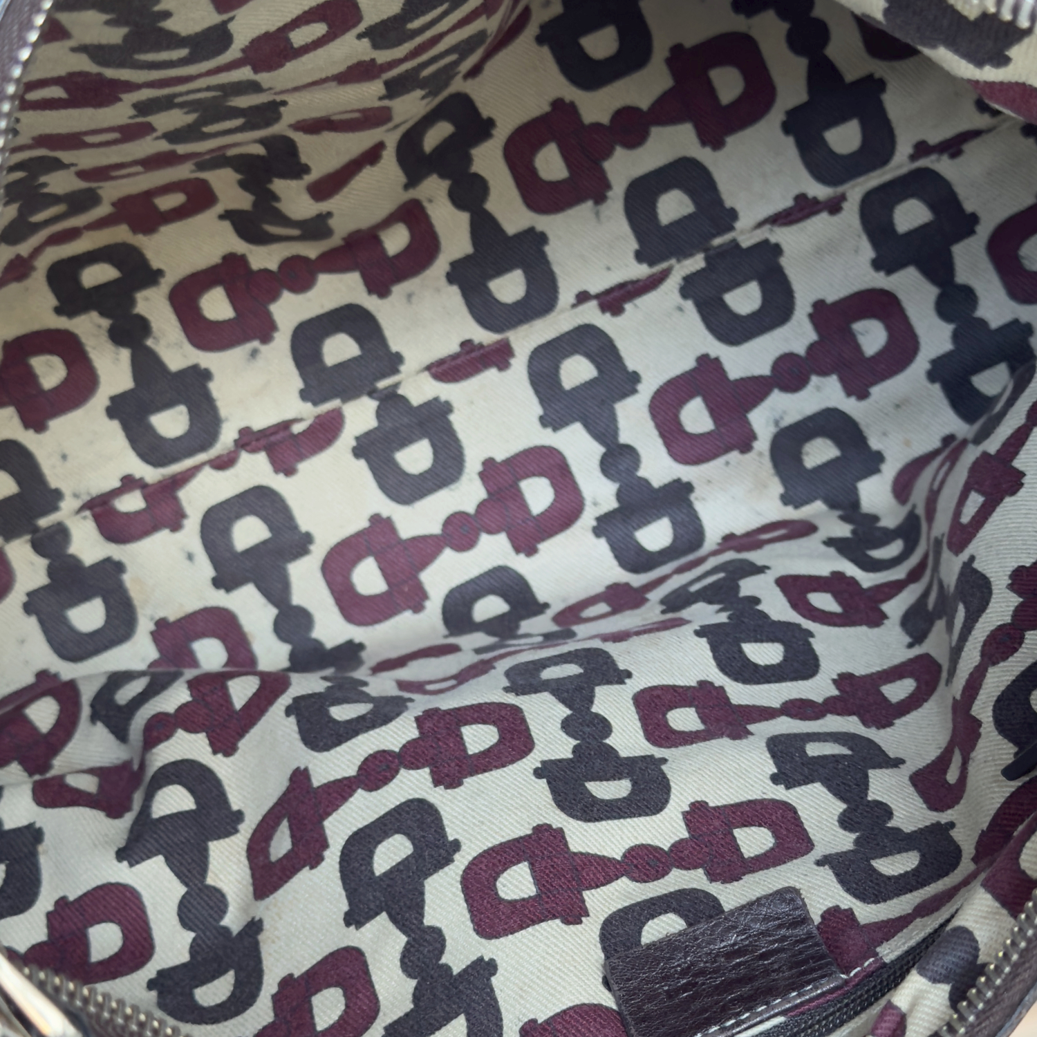 Gucci Monogram Leather D Ring Hobo Shoulder Bag in Brown / Gold - Image 6