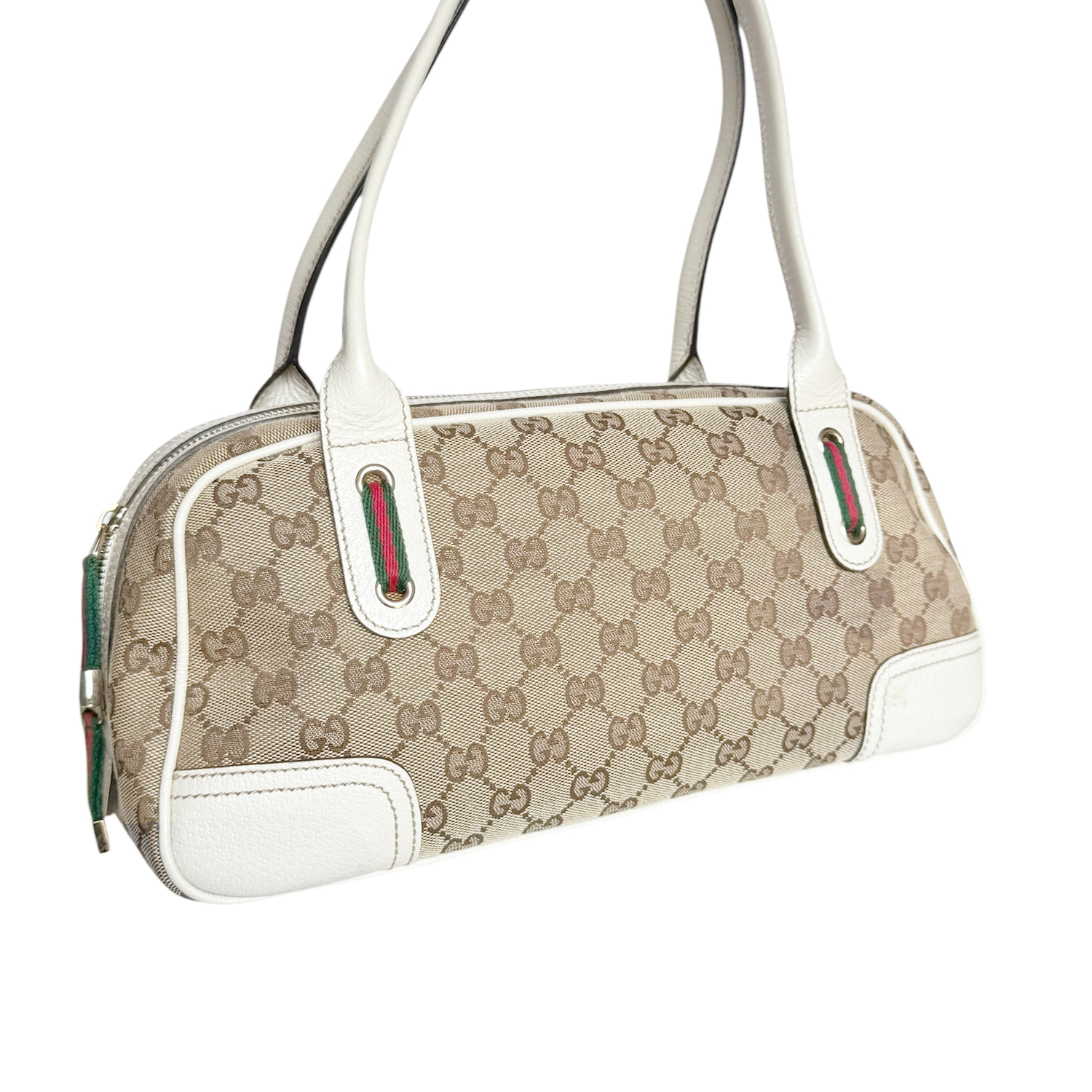 Gucci Monogram Princy Bow Shoulder Bag in Beige / Cream - Image 4