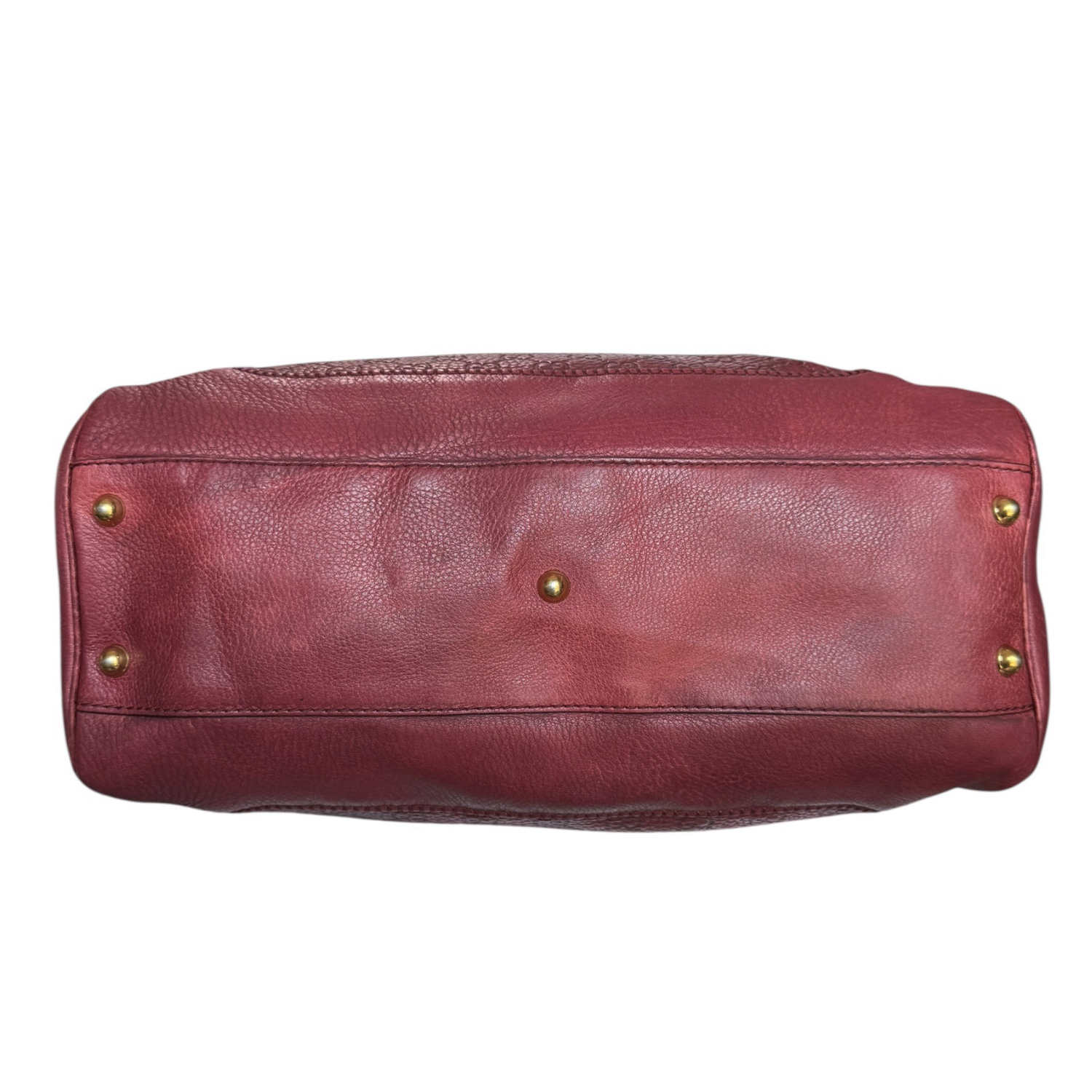 Gucci Monogram Leather New Pelham Hobo Shoulder Bag in Red / Gold - Image 6