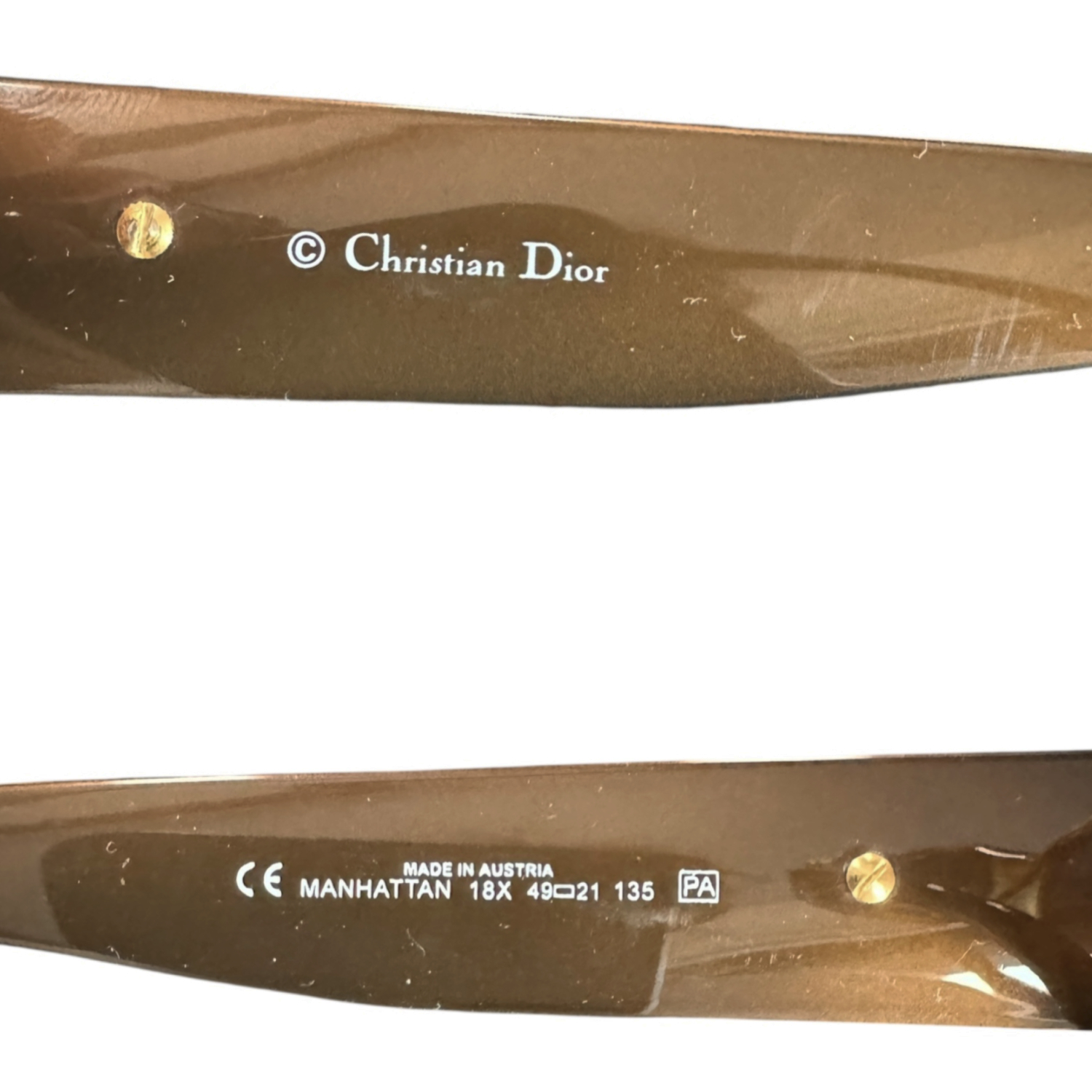 Dior Logo Sunglasses in Brown / Gold - Image 3