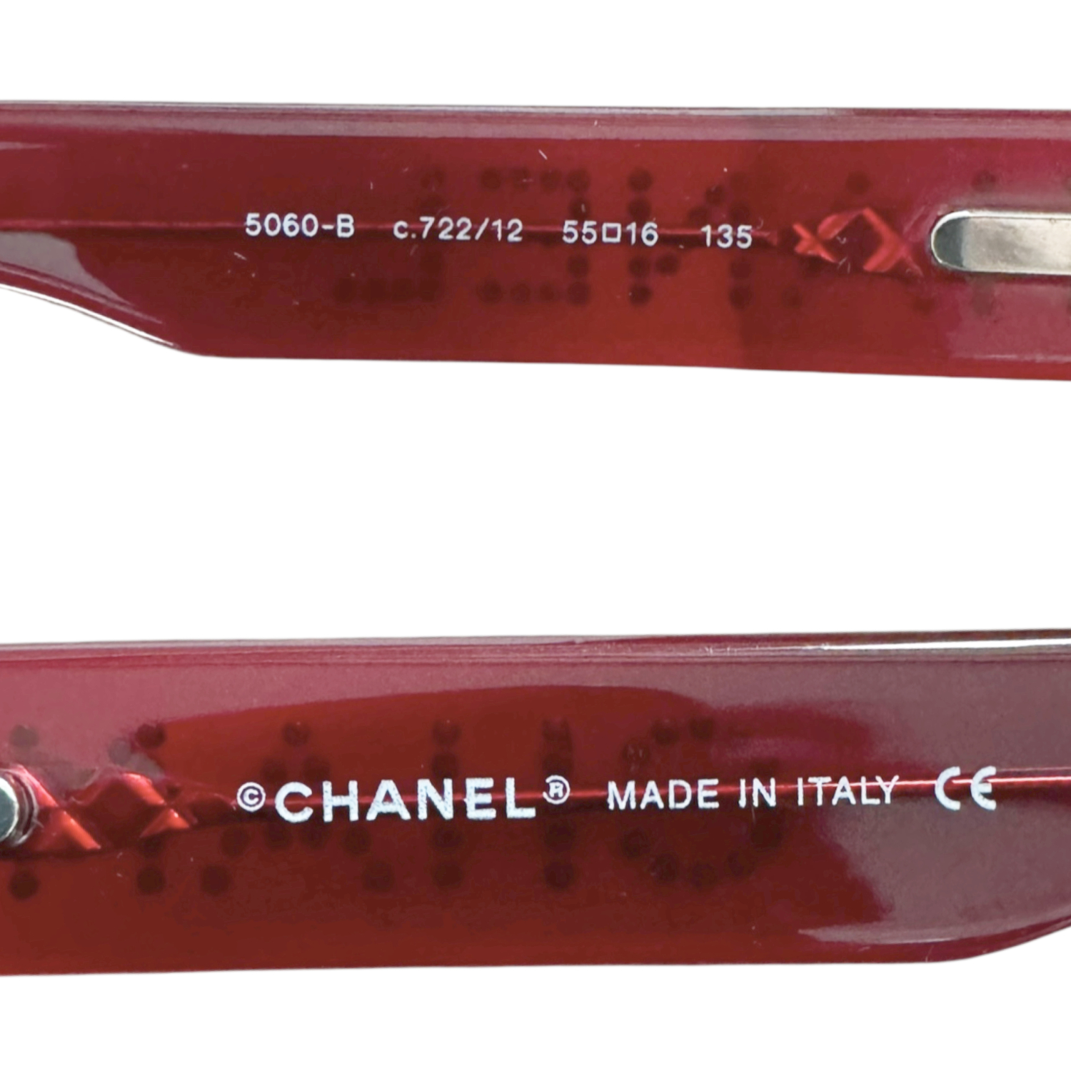 Chanel Diamante Spellout Sunglasses in Red - Image 3