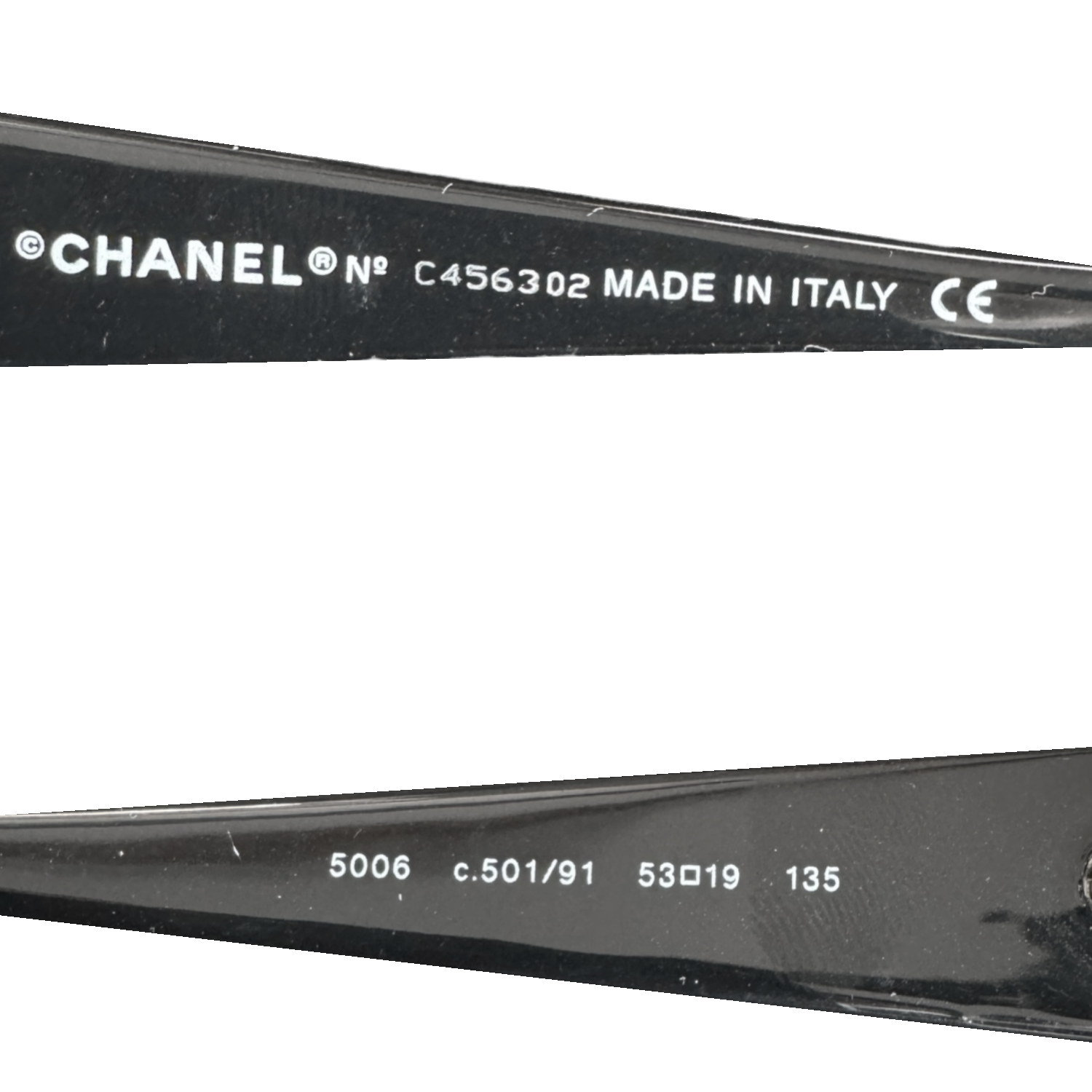 Chanel Logo Quilt Sunglasses in Black / Gold - Image 4