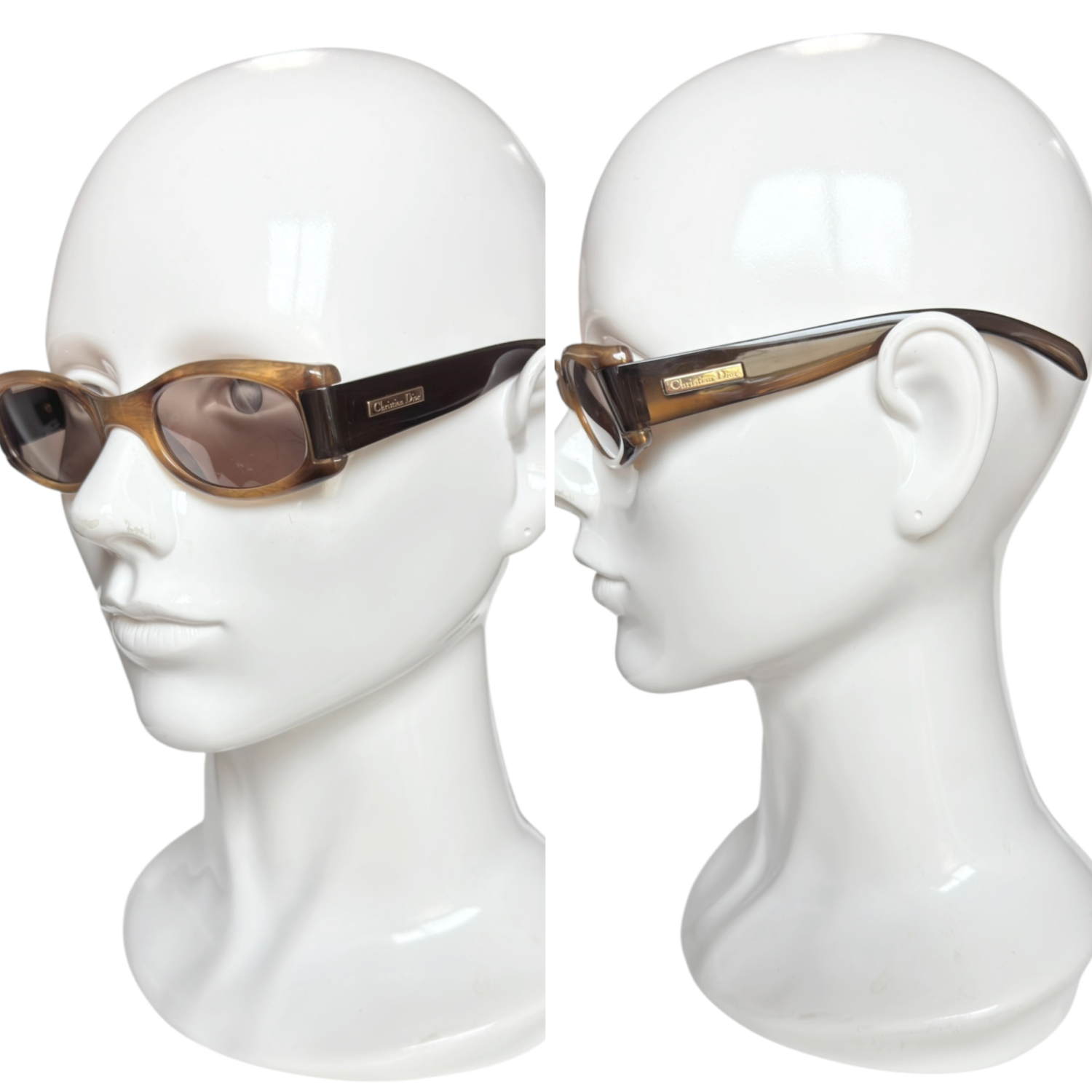 Dior Logo Sunglasses in Brown / Gold - Image 4