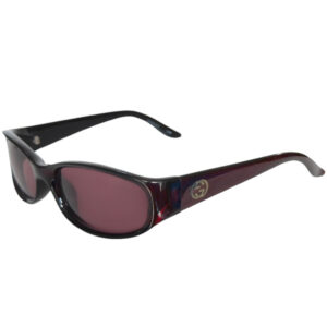 Vintage Gucci GG Logo Sunglasses in Maroon Red | NITRYL