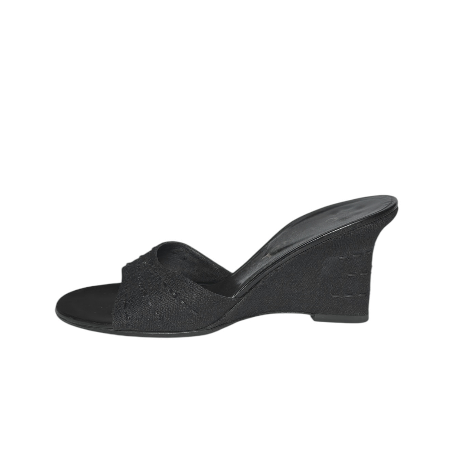 Chanel Logo Wedges in Black UK 3 - Image 2