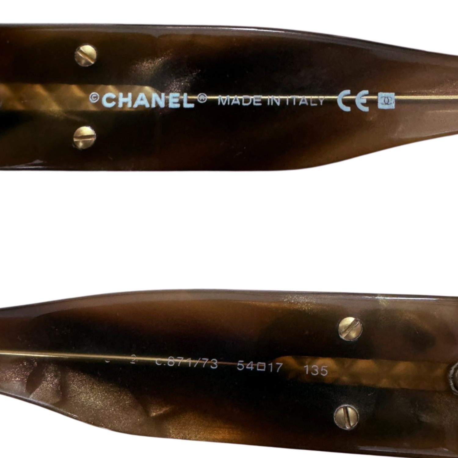 Chanel Logo Studded Sunglasses in Brown - Image 3