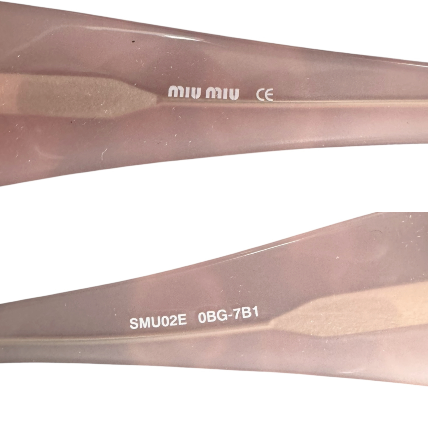 Miu Miu Logo Rose Wraparound Sunglasses in Pink - Image 3