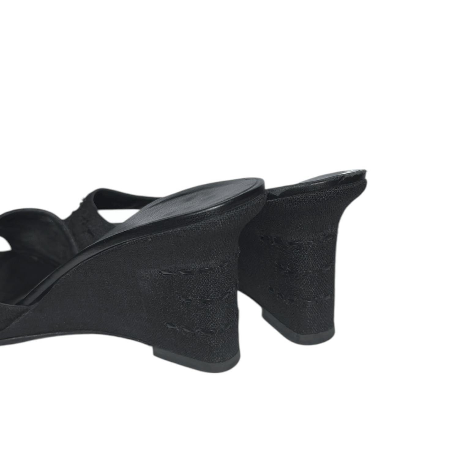Chanel Logo Wedges in Black UK 3 - Image 3