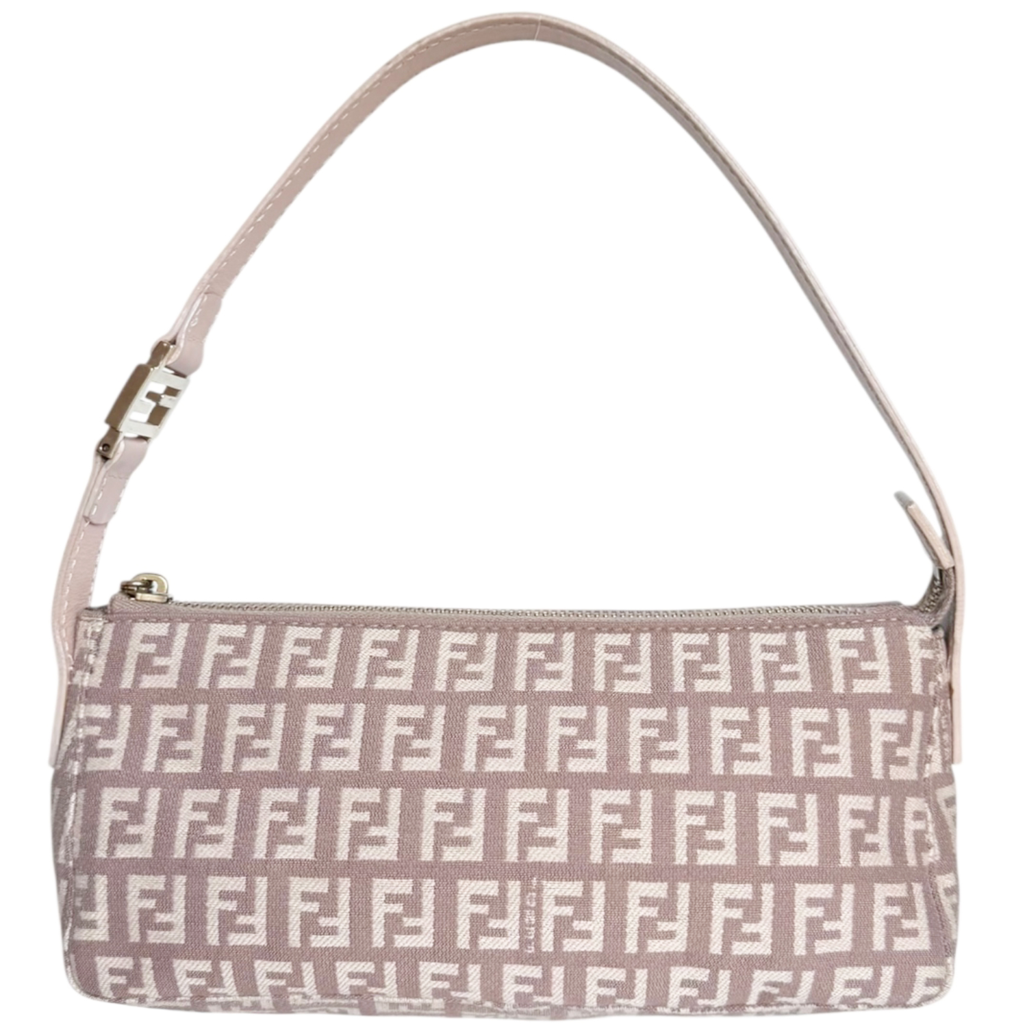 Vintage Fendi Monogram Mini Shoulder Bag in Dusty Pink / Gold | NITRYL