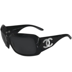 Vintage Chanel CC Mother of Pearl Sunglasses in Black | NITRYL