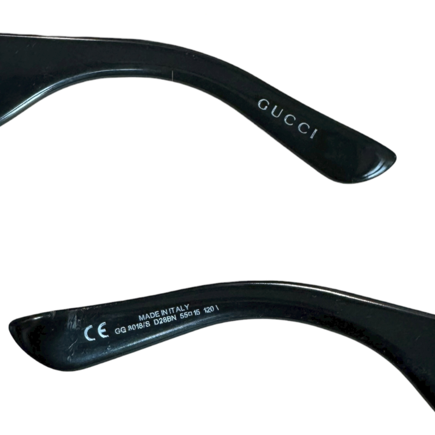 Gucci Diamante Horsebit Sunglasses in Black / Gold - Image 3