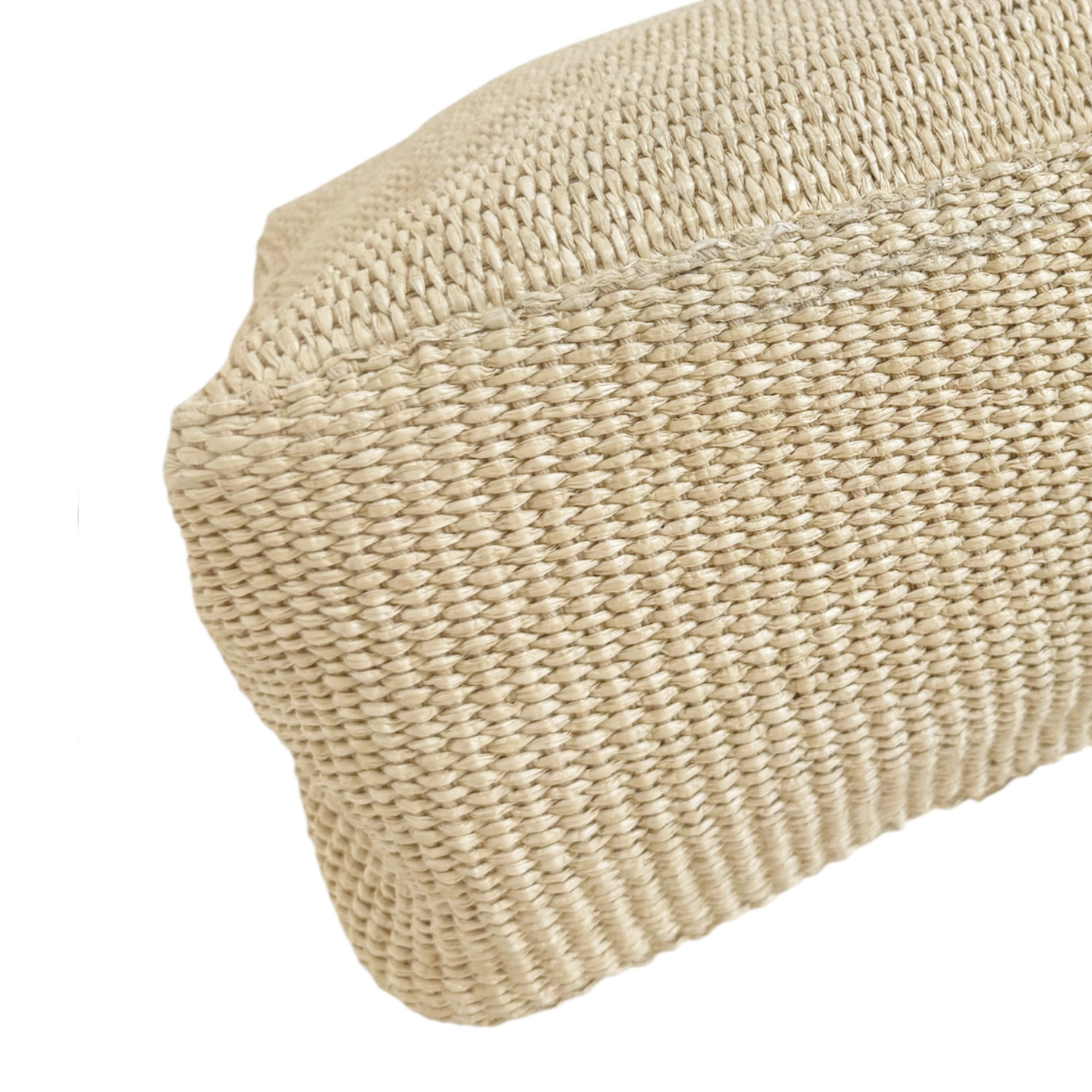 Fendi Rafia Straw XL Mamma Baguette Bag in Beige / Black / Gold with Exotic Detailing - Image 6