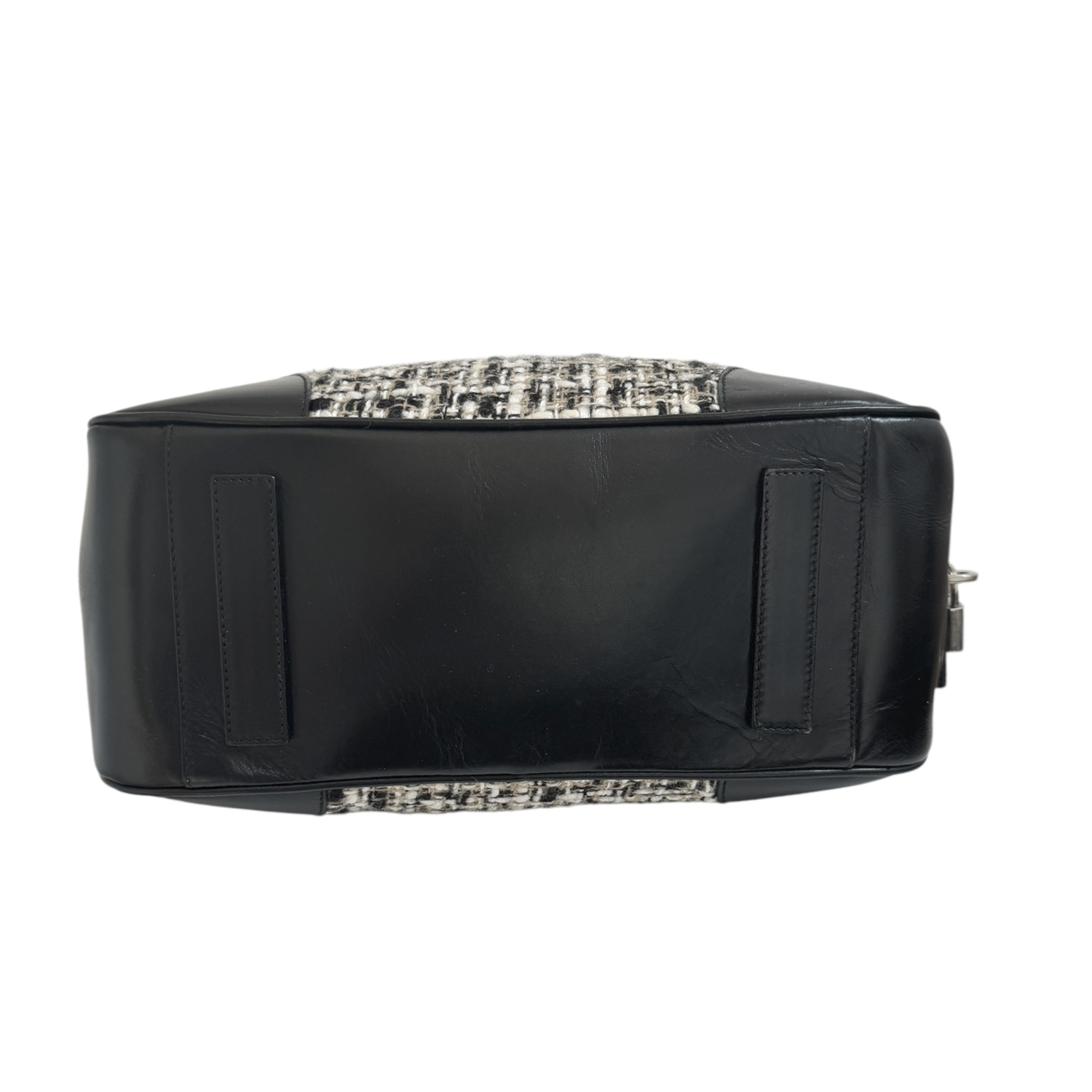 Prada Tweed Shoulder Bag in Black / Silver - Image 5
