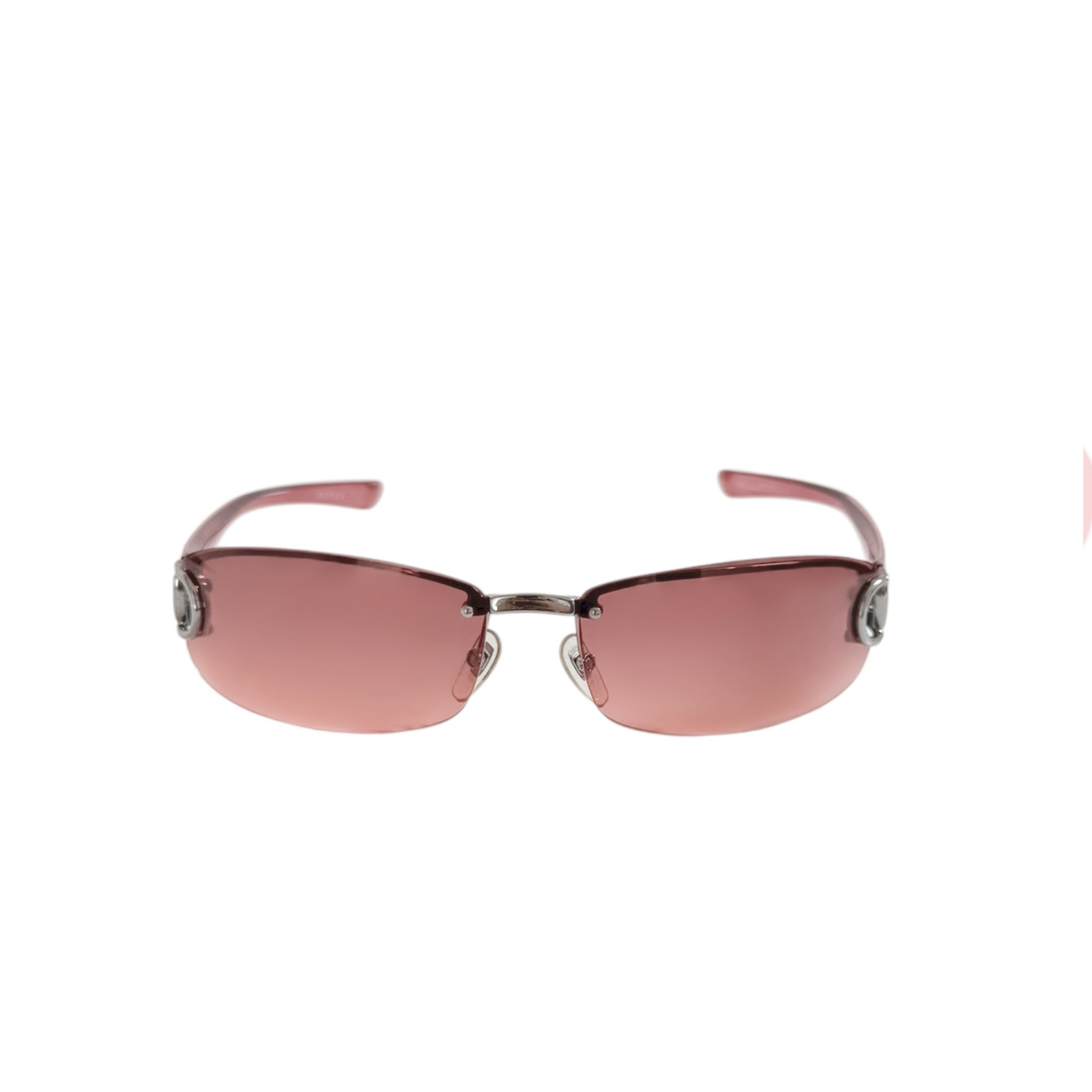 Gucci Horsebit Logo Sunglasses in Pink / Silver - Image 2