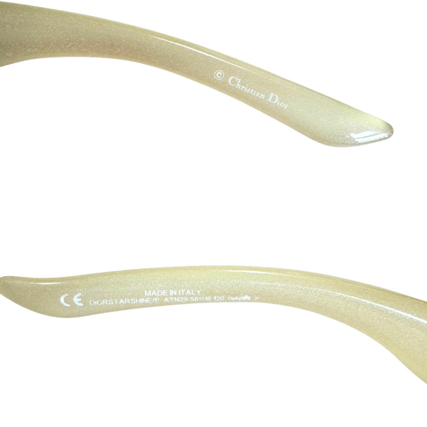 Dior Star Mother of Pearl Sunglasses in Beige / Silver - Image 3