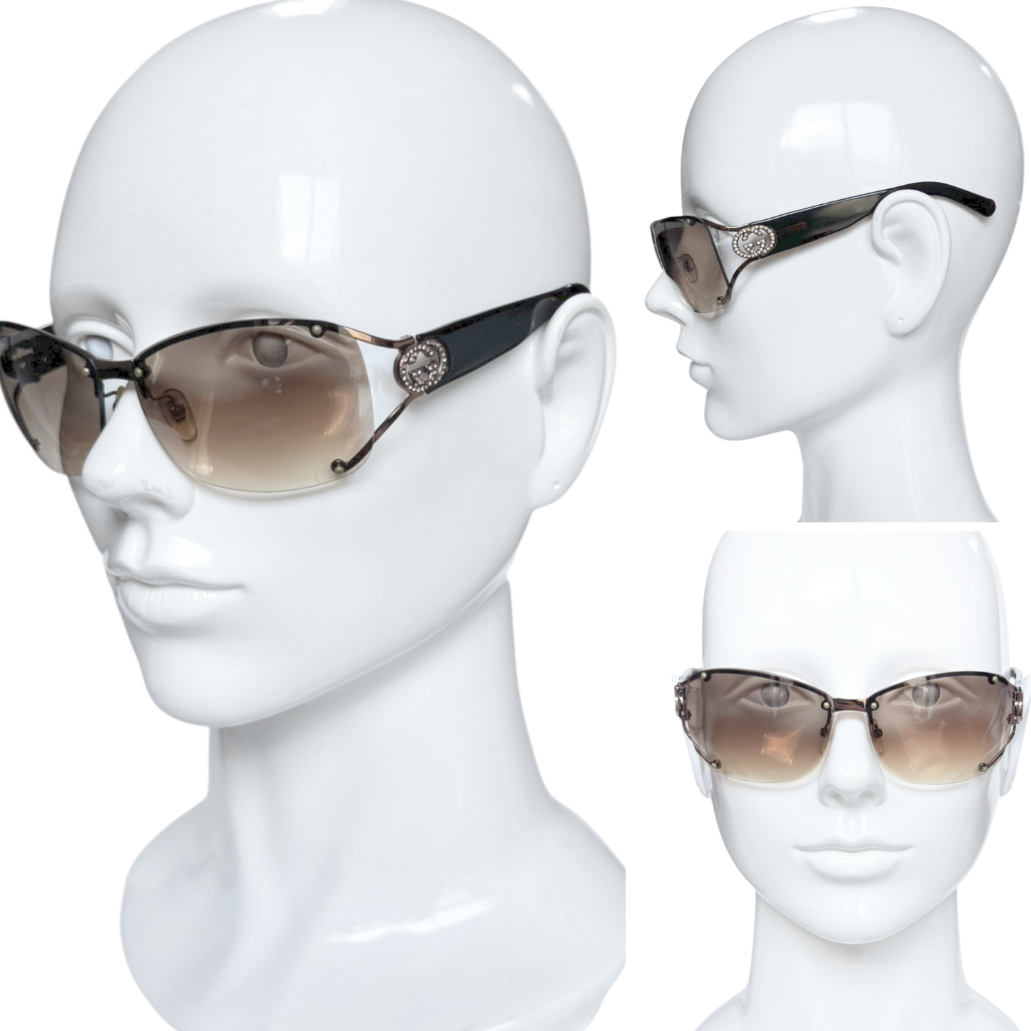 Gucci GG Diamante Sunglasses in Brown / Bronze - Image 4