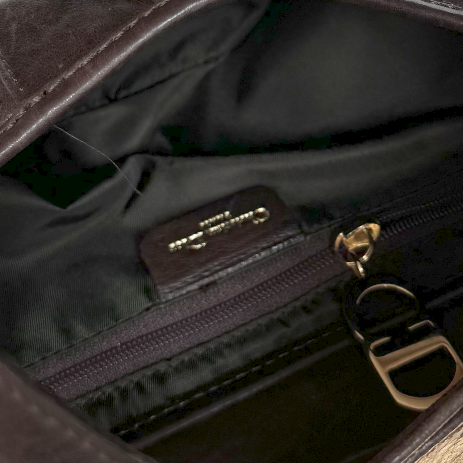 Dior Leather Saddle Bag in Brown / Gold - Image 6