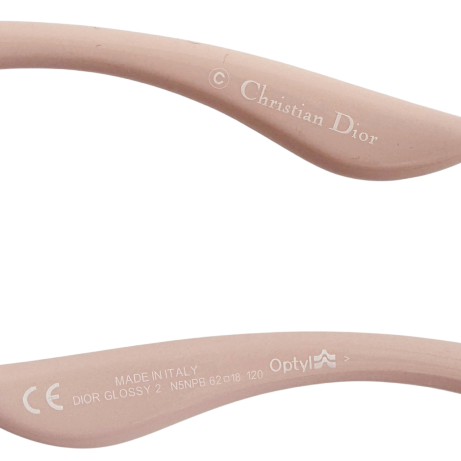 Dior Logo Oversized Sunglasses in Baby Pink / Silver - Image 3