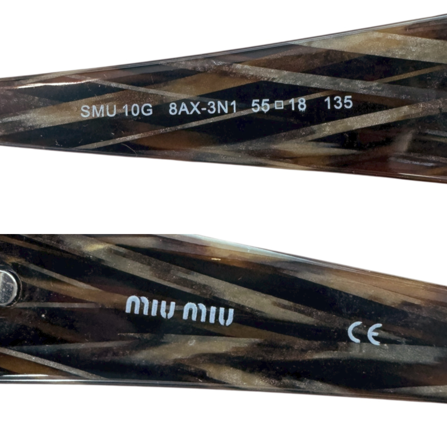 Miu Miu Diamante Logo Sunglasses in Brown - Image 3