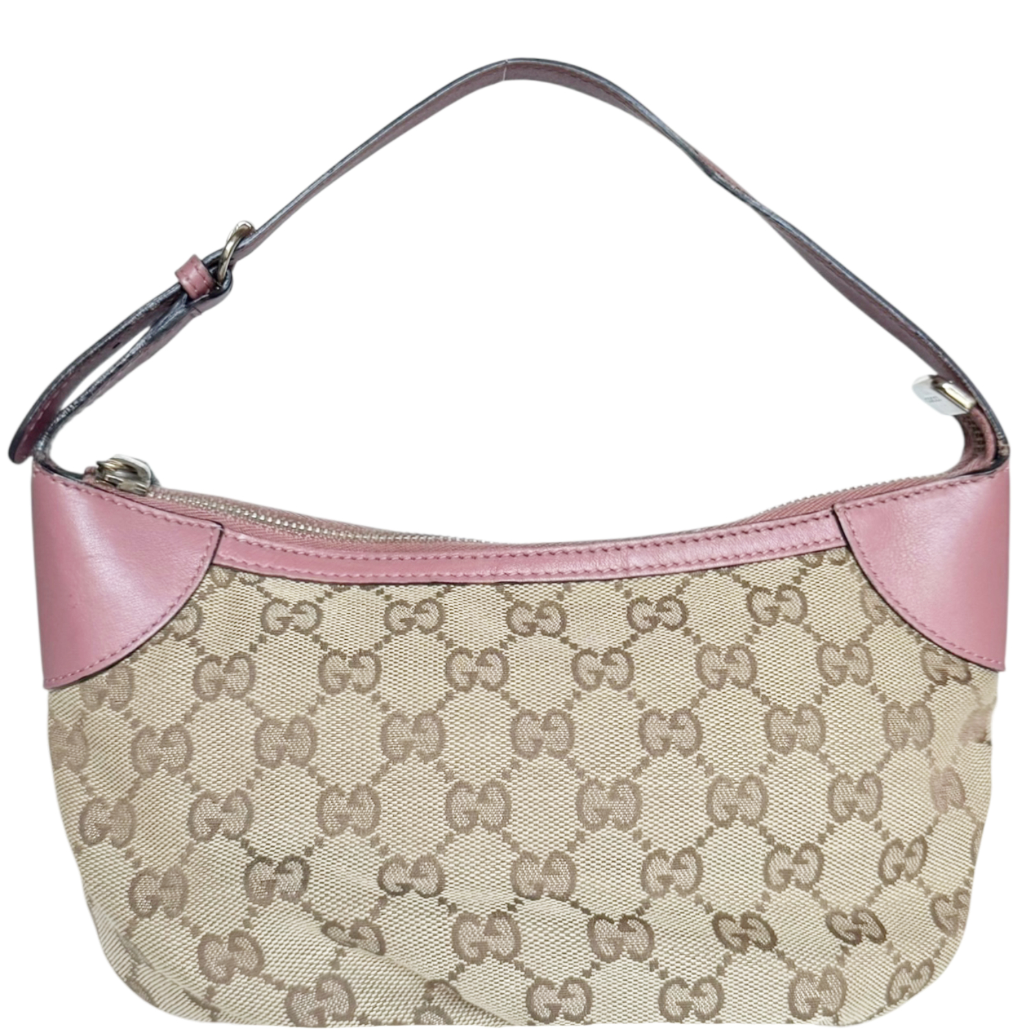Vintage Gucci Monogram Mini Bag in Beige / Pink / Gold | NITRYL