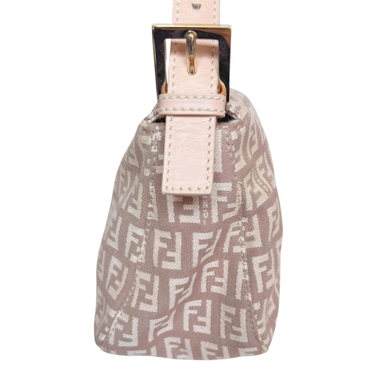 Fendi Monogram Shoulder Baguette Bag in Dusty Pink / Gold - Image 3