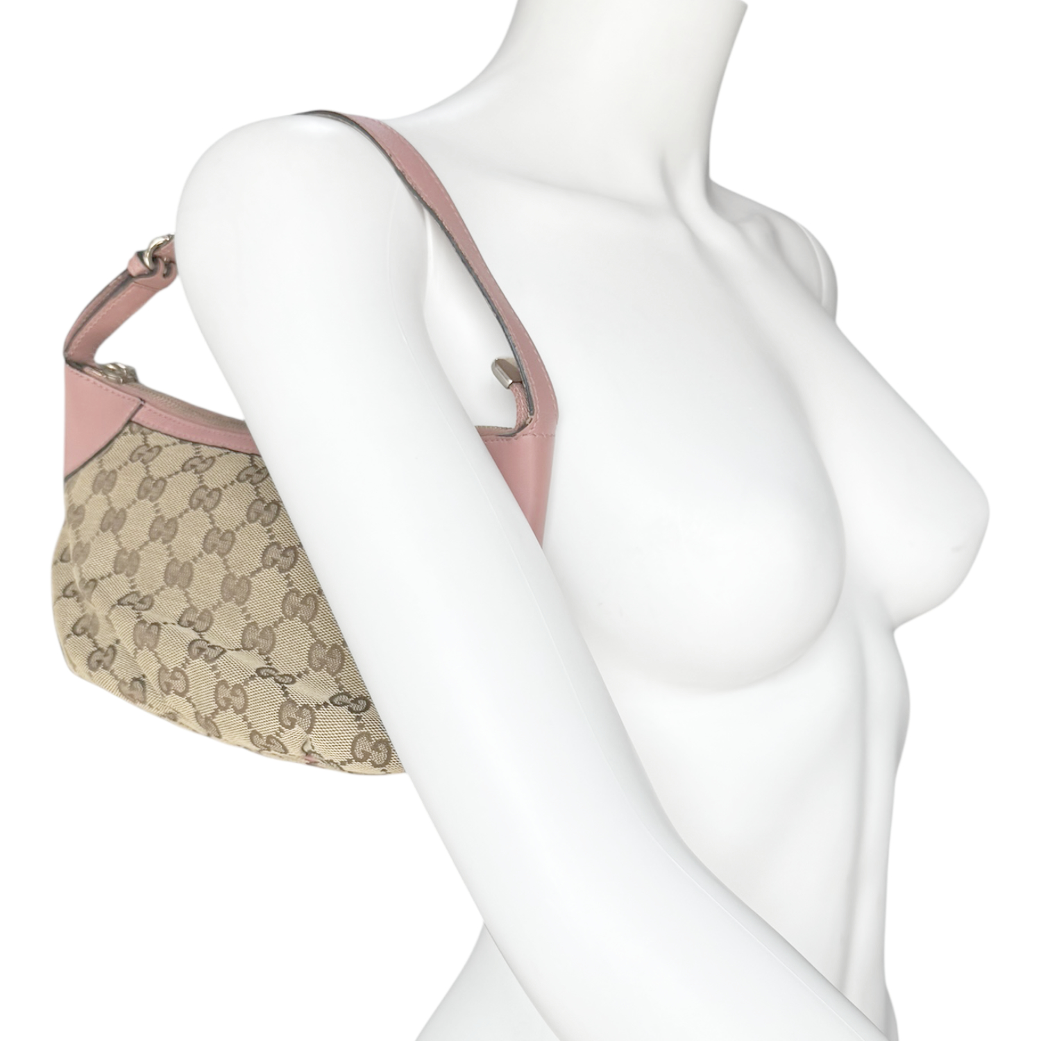 Vintage Gucci Monogram Mini Bag in Beige / Pink / Gold | NITRYL
