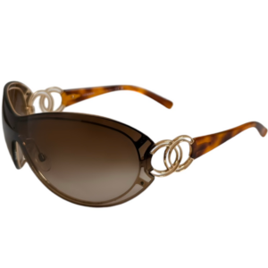 Vintage Chanel CC Oversized Sunglasses in Tortoiseshell Brown / Gold | NITRYL