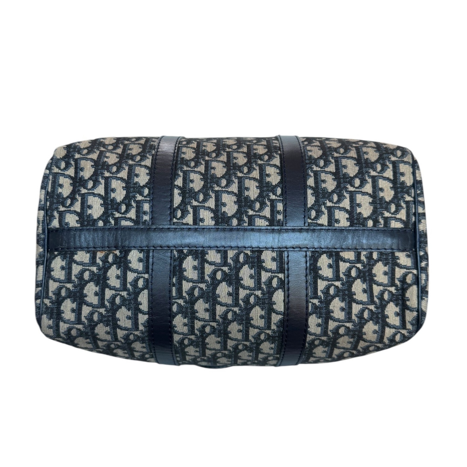 Dior Monogram Boston Bag in Navy Blue - Image 5
