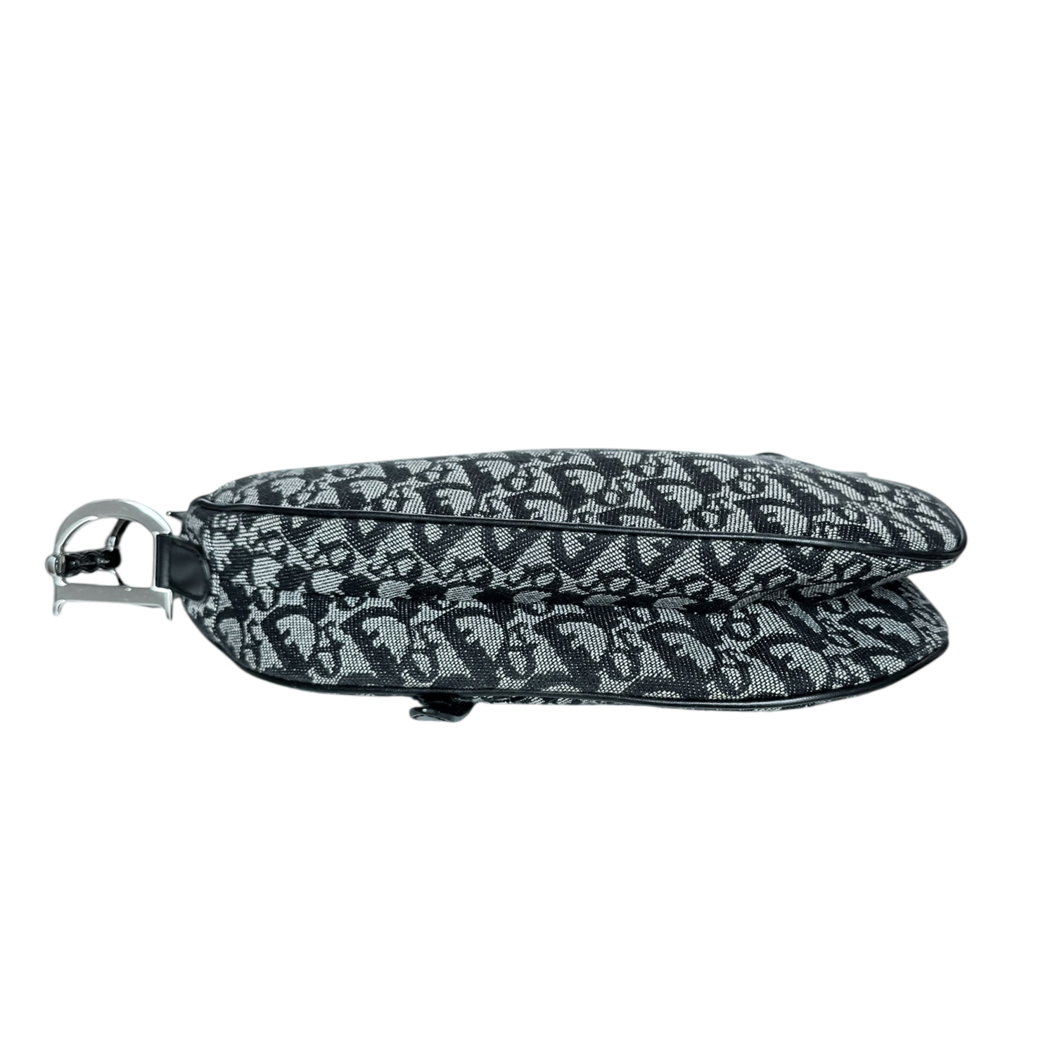 Dior Monogram Saddle Bag in Black / Grey / Silver - Image 5