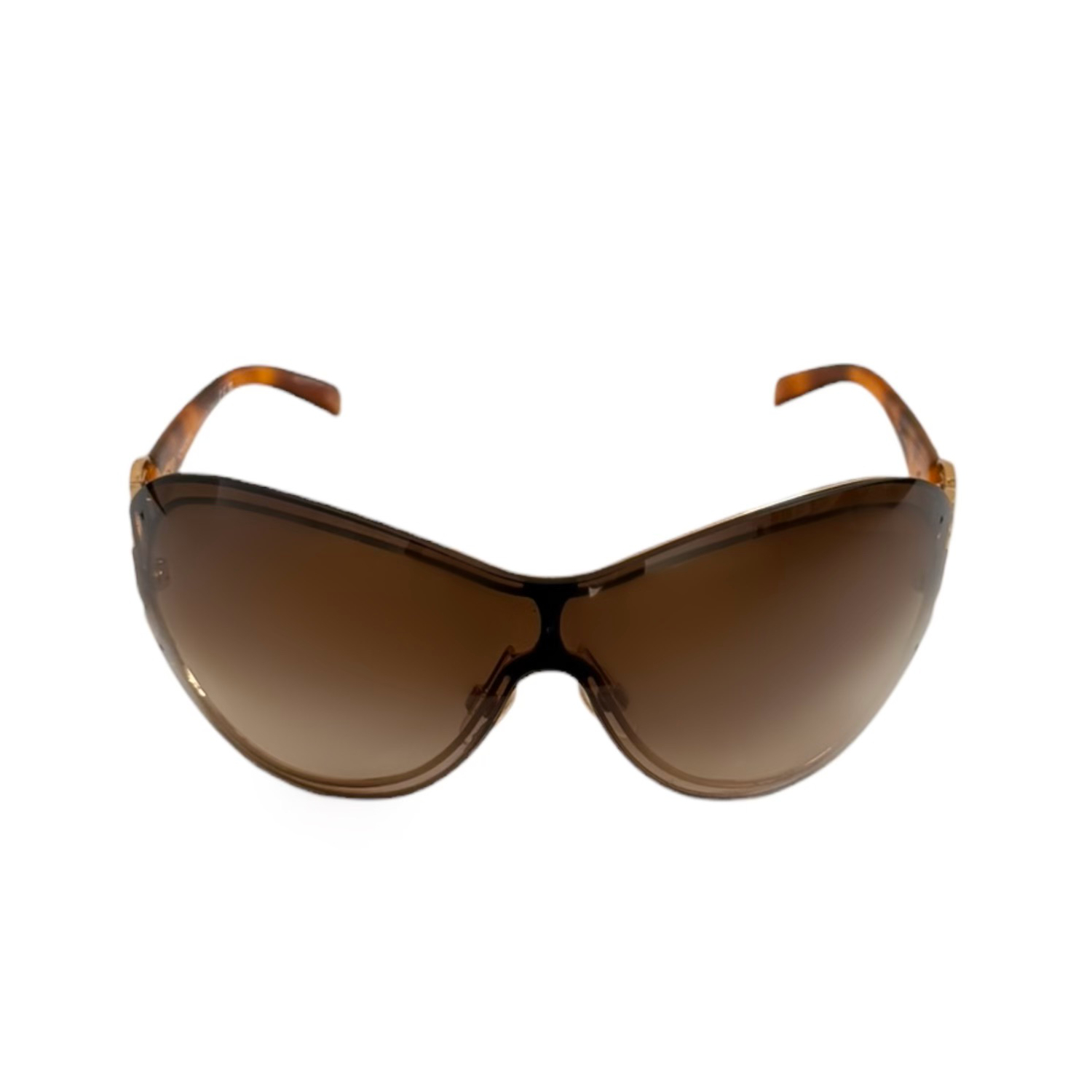 Chanel CC Oversized Sunglasses in Tortoiseshell Brown / Gold - Image 2