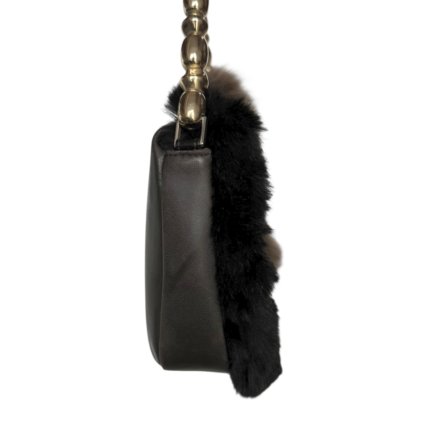 Dior Fur Leopard Print Malice Shoulder Bag in Brown / Gold - Image 3