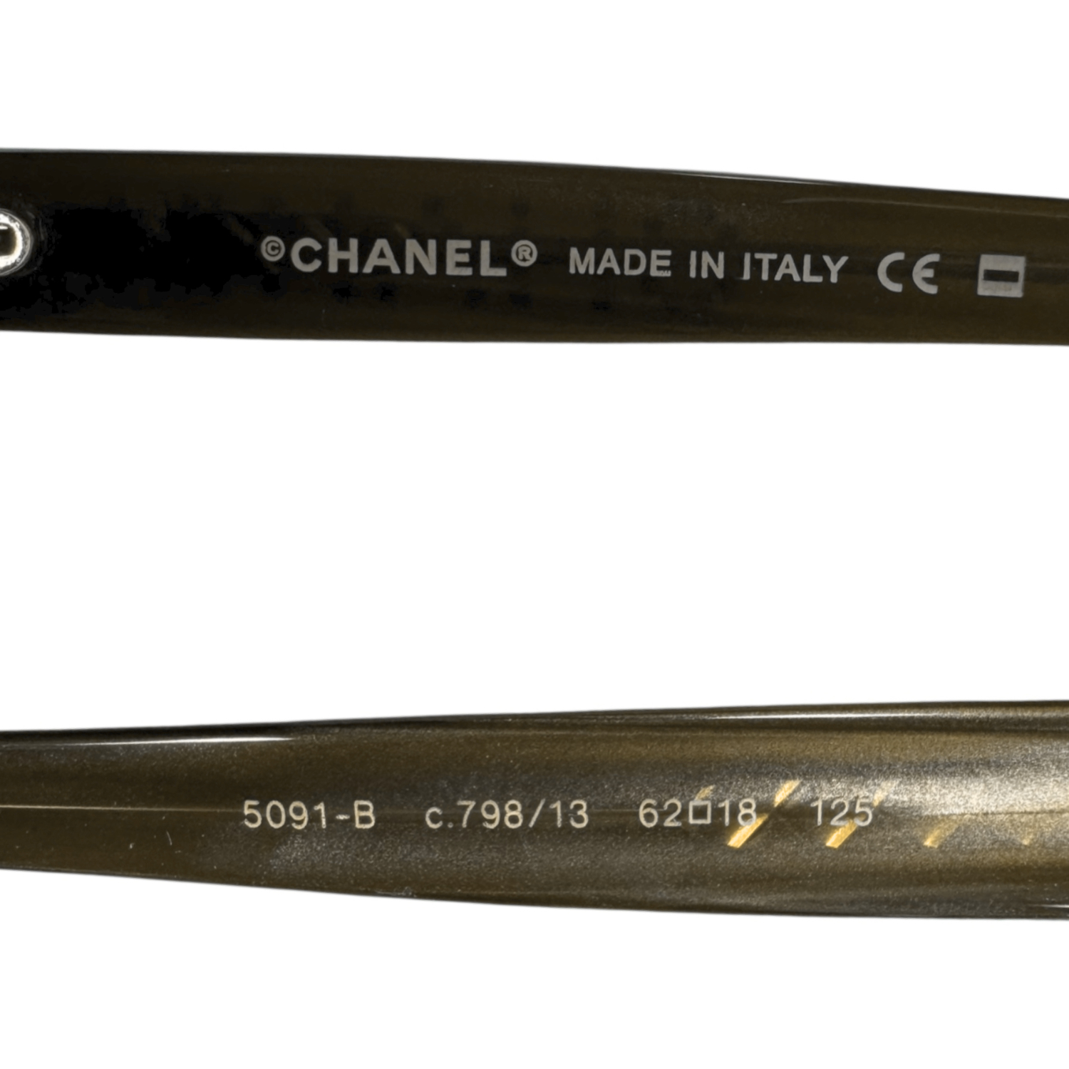 Chanel Diamante Spellout Sunglasses in Brown - Image 3