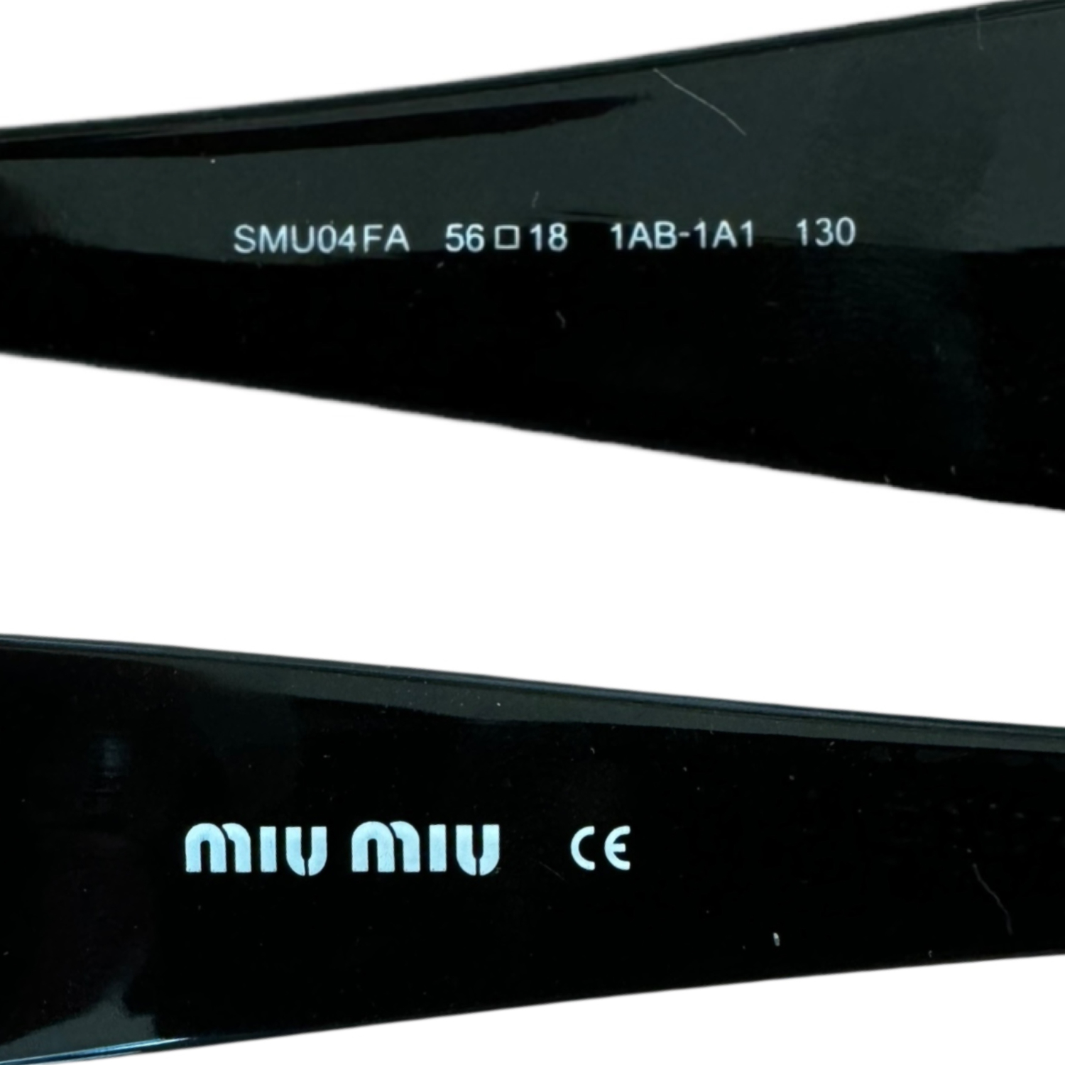 Miu Miu Logo Sunglasses in Black / Silver - Image 3