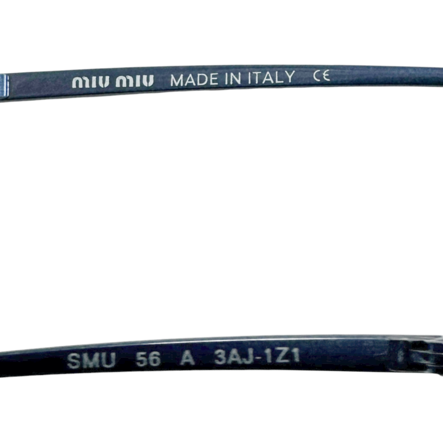 Miu Miu Logo Sunglasses in Blue / Brown - Image 3