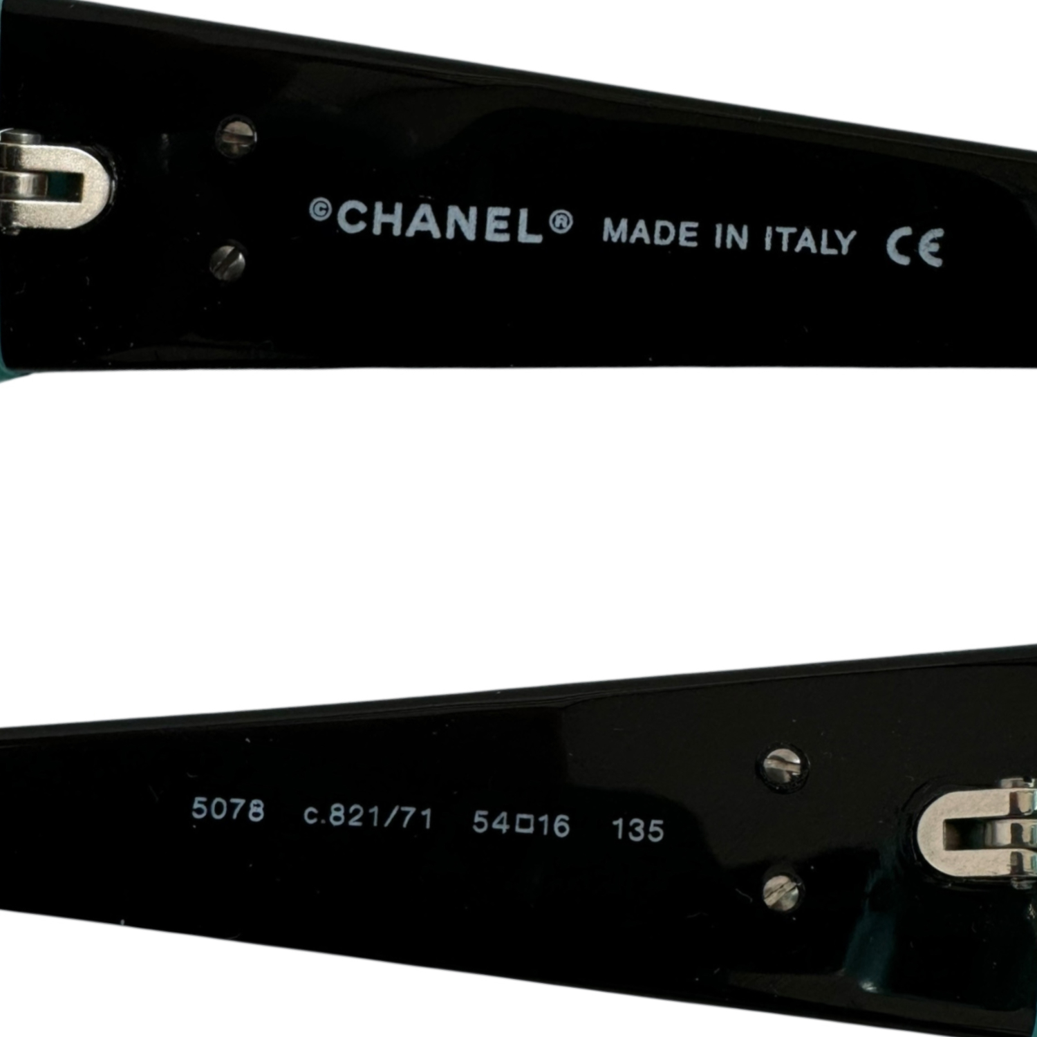 Chanel Logo 2 Tone in Aqua Blue / Black - Image 3